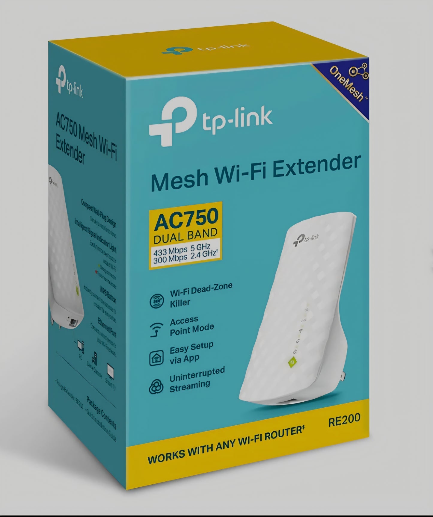 TP-Link RE200 AC750 Mesh Wi-Fi Range Extender