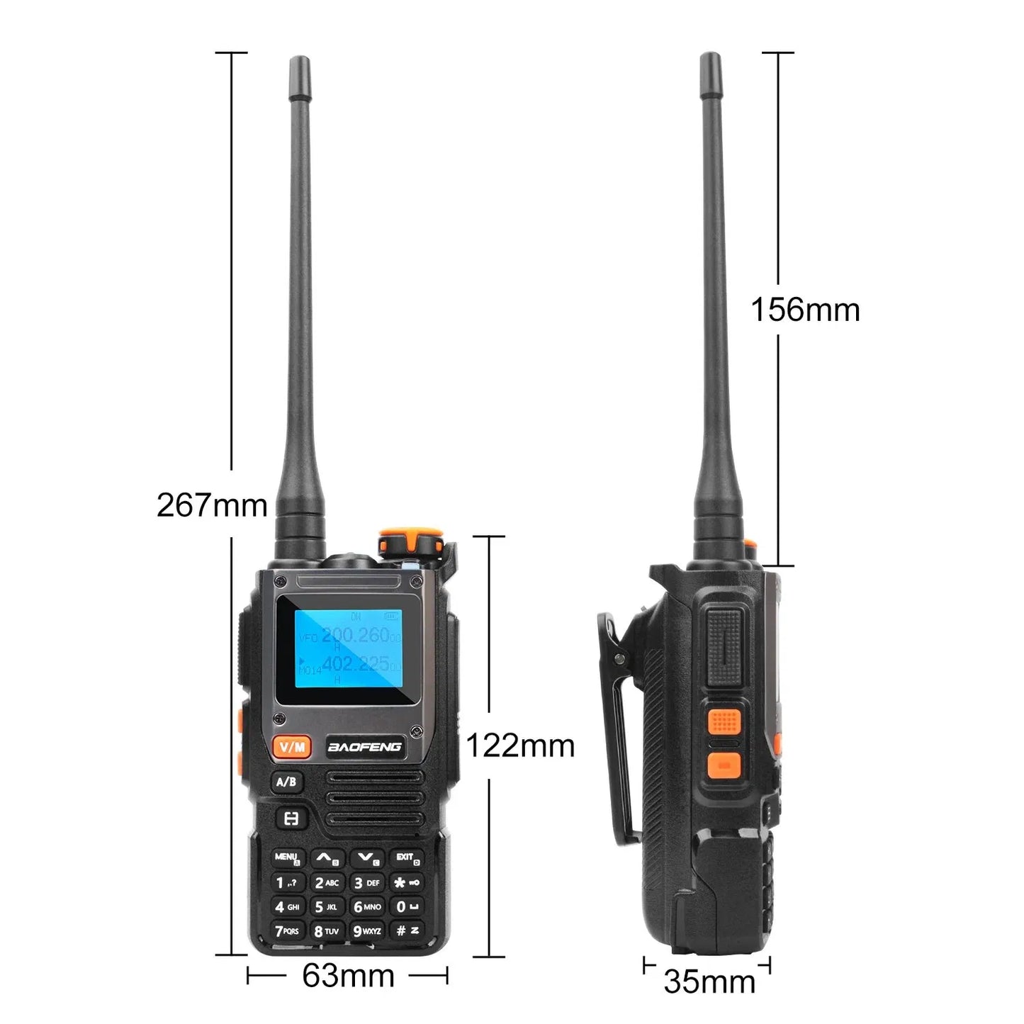 Baofeng BF-K61 Air Band Radio VHF UHF NOAA Wireless Copy Frequency Walkie Talkie
