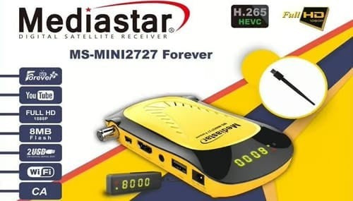 Mediastar, Digital Satellite Receiver Forevertv Full Hd 1080P 8Mb Flash Wifi Hdmi