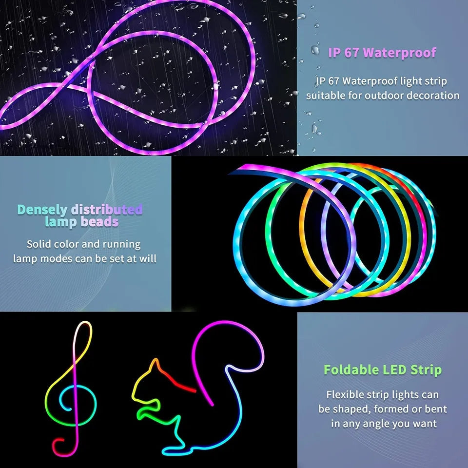 Rgb Neon Rope Strip Light 5 Meters