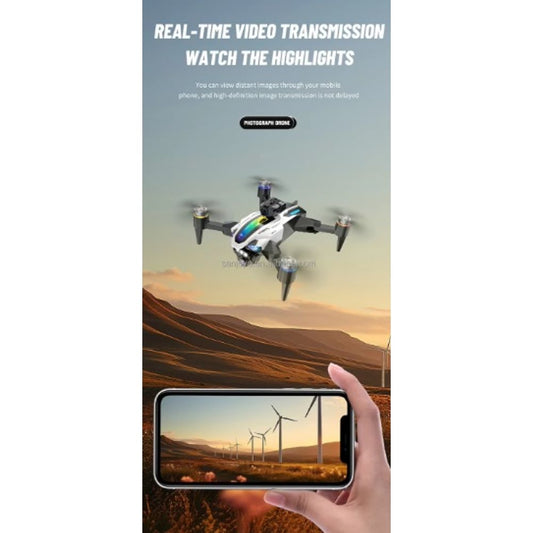 2025 New S173 Foldable RC Quadcopter Toy Drone Brushless Optical Flow Dual Camera LED Light Obstacle Avoidance Batteries