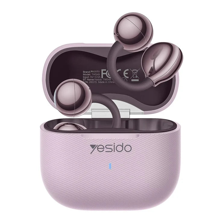 YESIDO TWS49 AI Translation Open-Ear Clip Earbuds with 145 Languages and Touch Control