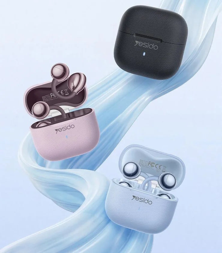 YESIDO TWS49 AI Translation Open-Ear Clip Earbuds with 145 Languages and Touch Control