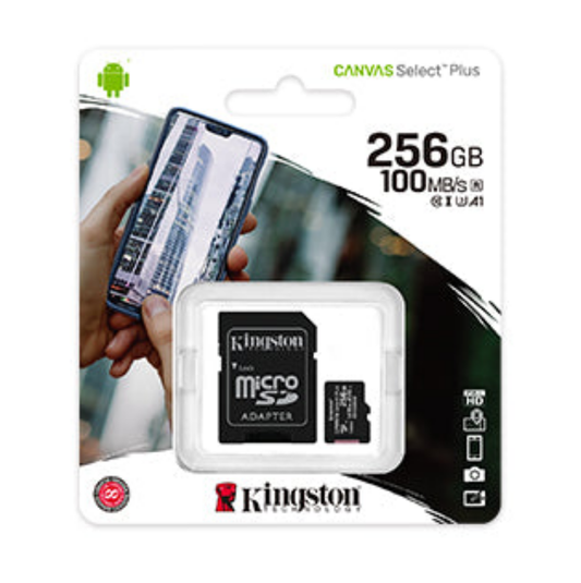 Kingston Canvas Select Plus microSD Memory Card 256 Gb