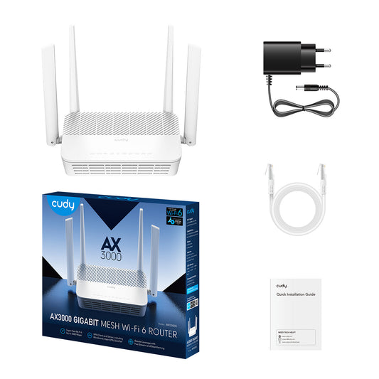 Cudy AX3000 Dual Band WiFi 6 Mesh Router | WR3000S