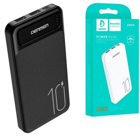 Denmen, Power Bank DP09 2USB Black 2.1A 10000mAh