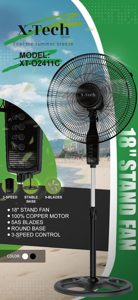 X-Tech Stand Fan 18" Model XT-O2411C