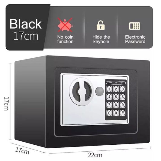 Solid Steel Electronic Digital Money Safe Box With Double Locking Steel Bolts