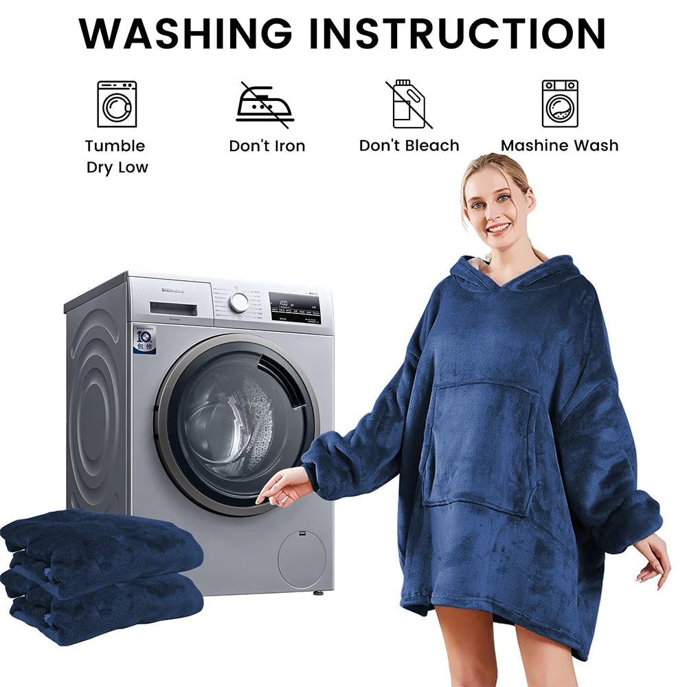 Plush Blanket Hoodie, Huggle Hoodie, Free Size Fits All