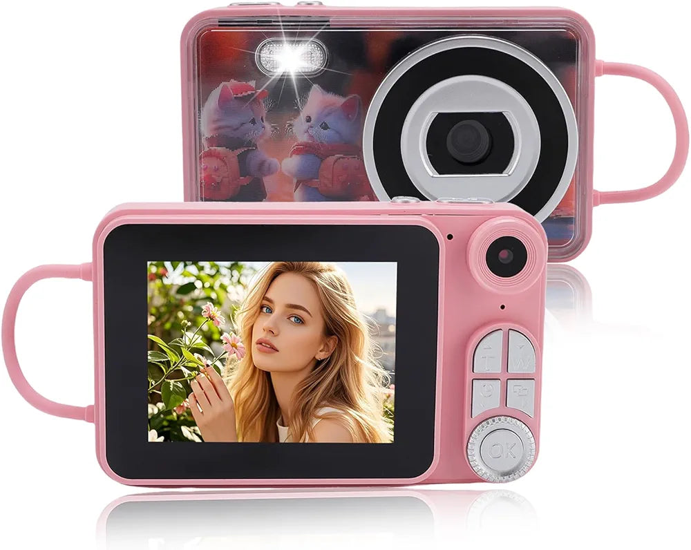 4K Digital Camera, Autofocus 48MP Vlog Camera for Photography with Front Rear Lens & Flash .