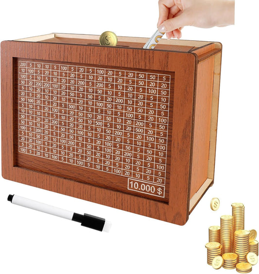 Wood Money Saving Box