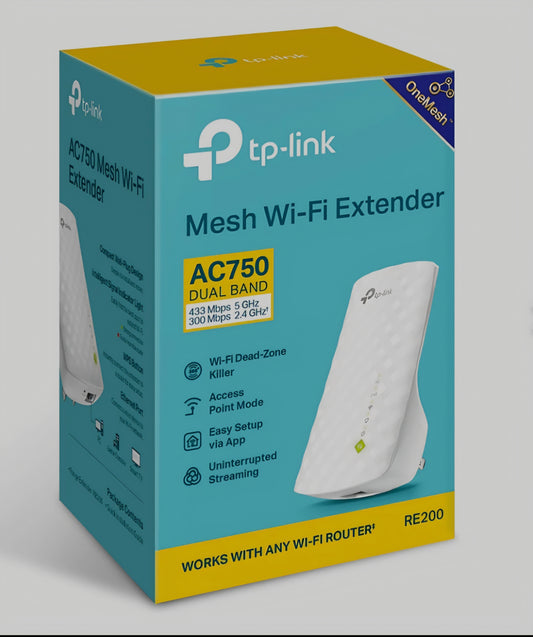 TP-Link RE200 AC750 Mesh Wi-Fi Range Extender
