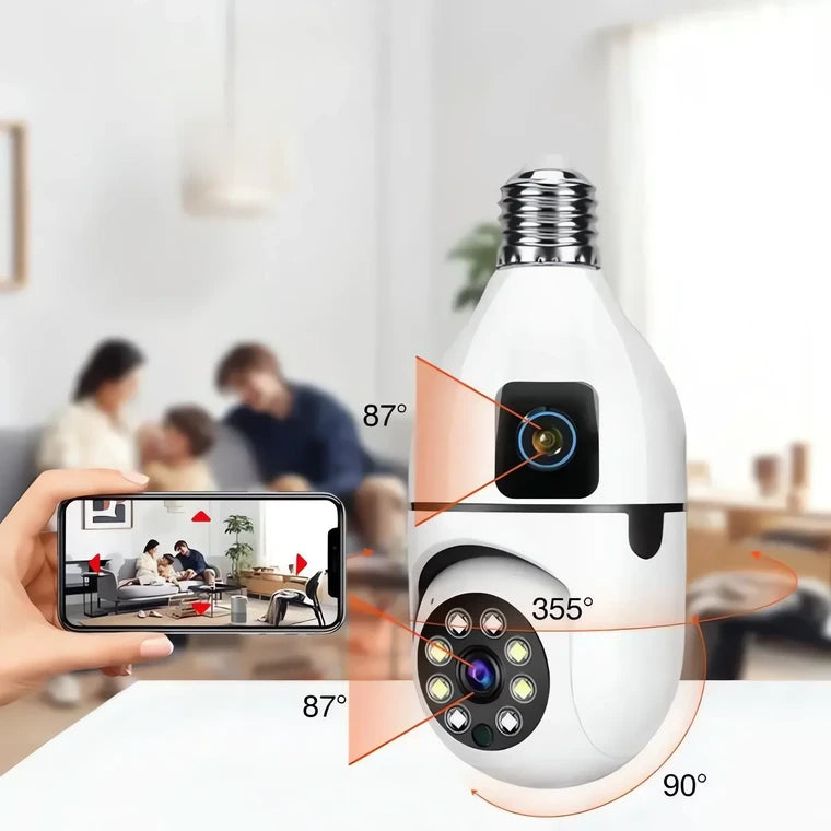 SQ002-W-L Light Bulb Dual Lens WiFi Smart Camera