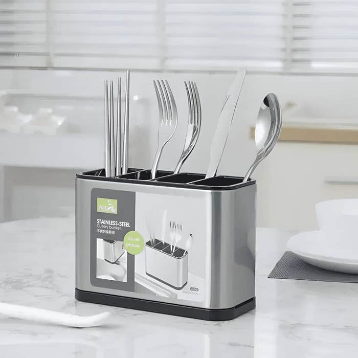 High Quality Stainless Steel Cutlery Bucket