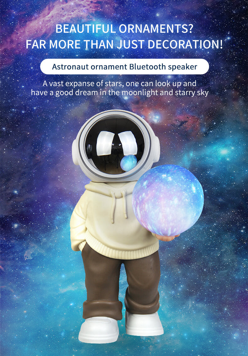 2025 3D Astronaut Moon Lamp with RGB LED Lighting and Wireless Speaker for Kids Parties and Birthday Gifts