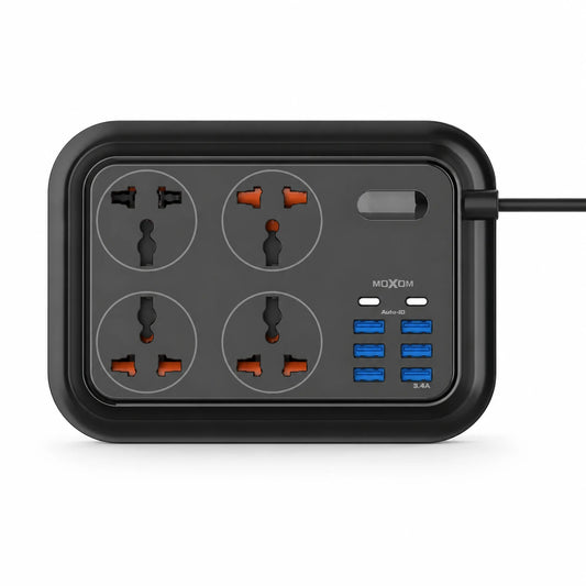 MOXOM MX-ST07 Smart Power Socket 3.4A with 6 USB Ports & 2 Type-C Ports | MX-ST07