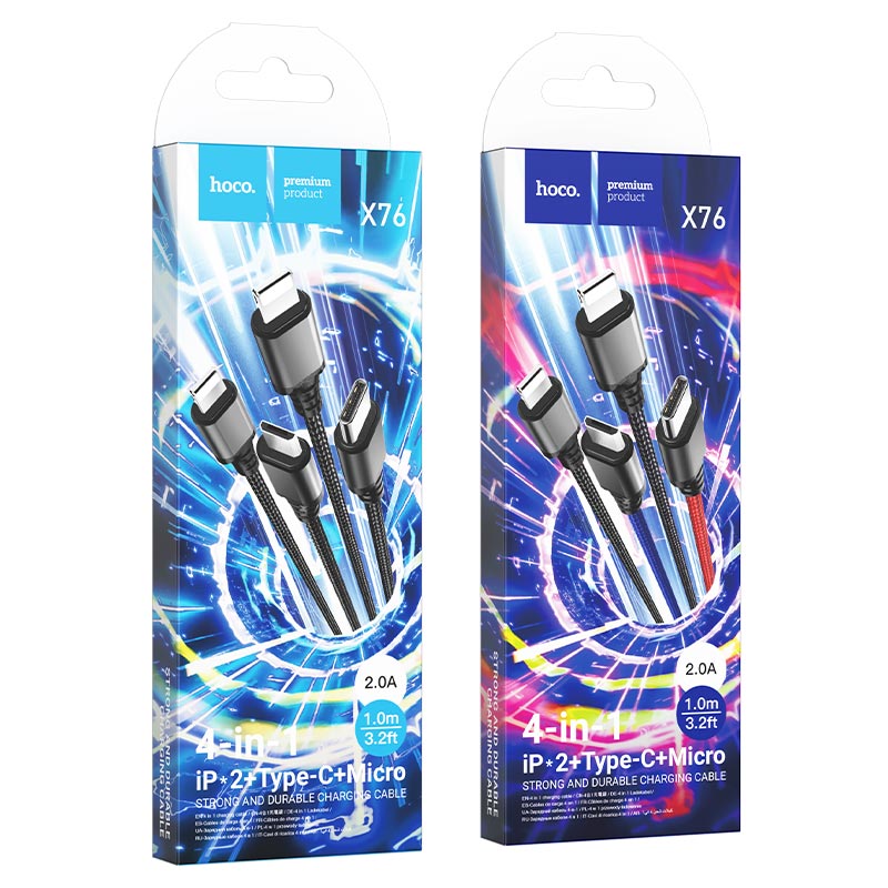 Hoco X76 Cable 4 in 1 - 2.0A