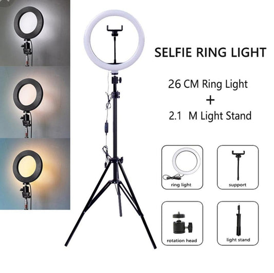 Ring Led Light 26Cm + Tripod