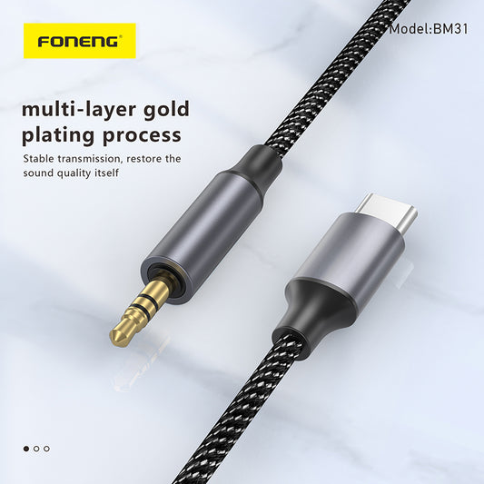 Foneng BM31 Audio Cable TypeC to Aux
