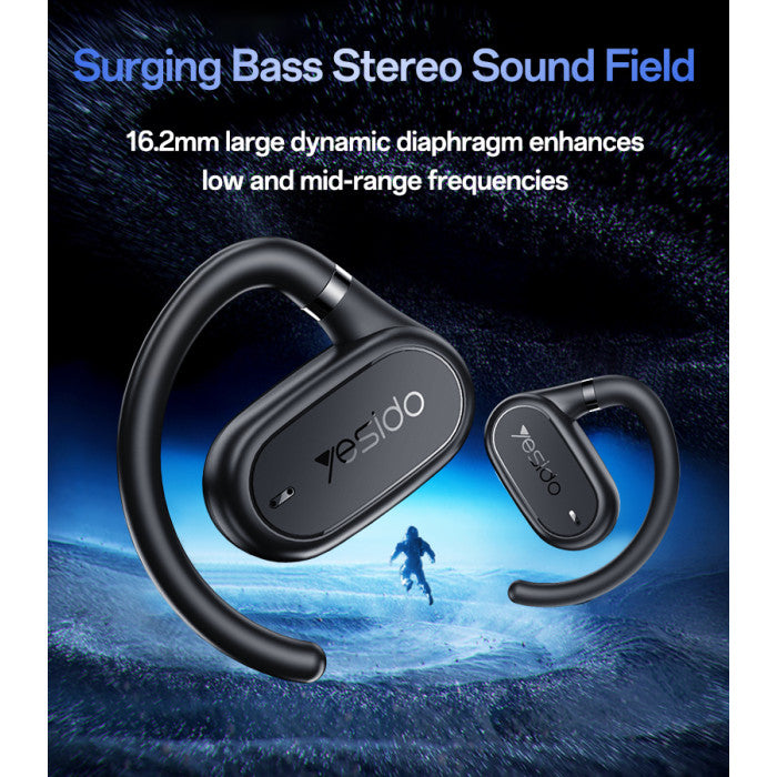 Yesido YSP25 Waterproof Open-end On-ear Headphones Large Battery Wireless Earphone