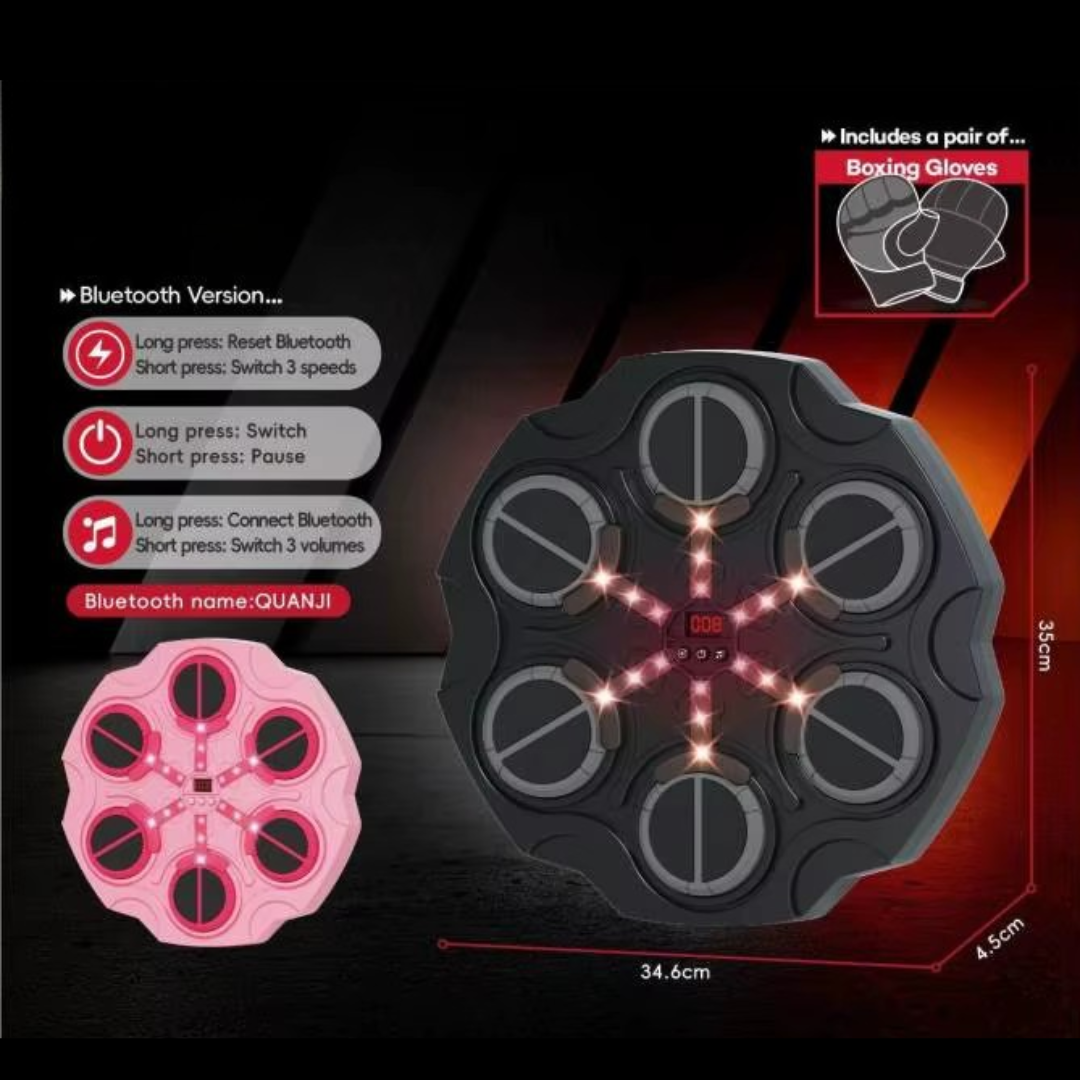 6 Target Bluetooth Music Boxing machine Warrior Hexagonal Boxing Target With Glove Set