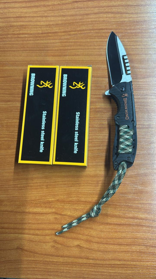 Spring Assisted Pocket Knife - Best Outdoor Camping Hunting Bushcraft EDC Folding Knife - Tactical Paracord Survival Military Foldable Knife - Stainless Steel