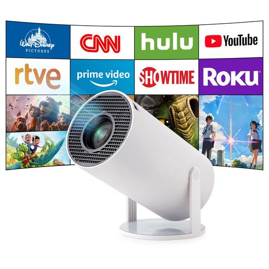 4K Mini Projector HY300: Full HD Home Theater, 4K Android Smart Bluetooth WiFi TV Projector