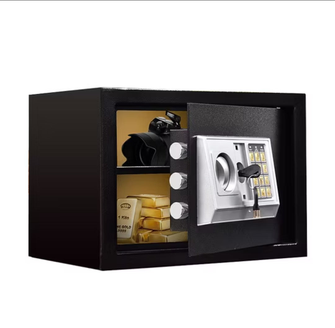 Solid Steel Electronic Digital Money Safe Box With Double Locking Steel Bolts T25 .