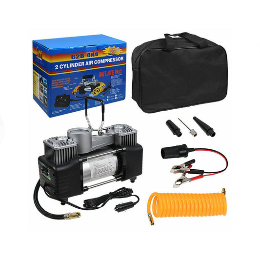 Portable Heavy Duty 2 Cylinder Air Compressor Direct Drive 12V 628-4X4 Pump