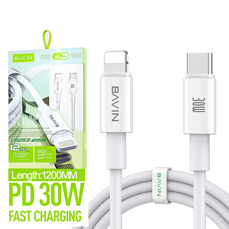 Bavin 30W data cable Type-C to IOS Fast Charge